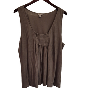 J. Jill Women's Sleeveless Cotton Tank Top in Brown